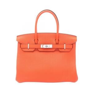Hermes Birkin 30 Handbag, Leather, Togo Women's, Orange, 030520CK